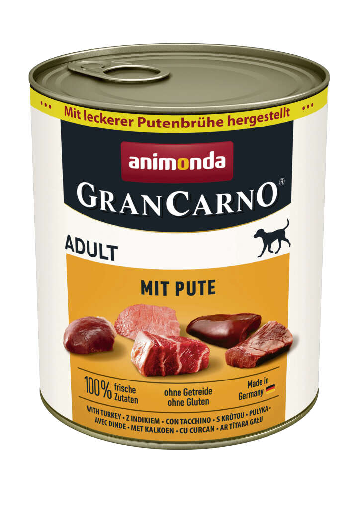 animonda Hunde-Nassfutter GranCarno Adult mit Pute